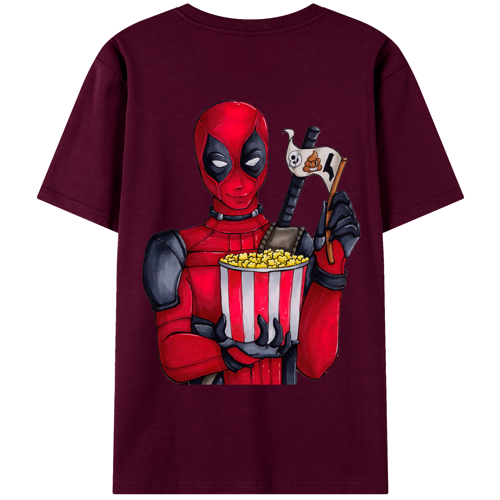 （画像用） Deadpool デッドプール レディース半袖Tシャツ(バックプリント)